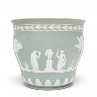 Wedgwood, groen jasperware cachepot, 19e eeuw – kavel bij Veilinggebouw De Zwaan, Amsterdam