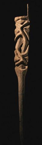 37-Dayak shrine post A