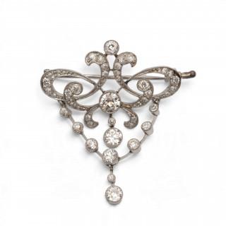 A diamond Belle Epoque brooch – kavel bij Veilinggebouw De Zwaan, Amsterdam