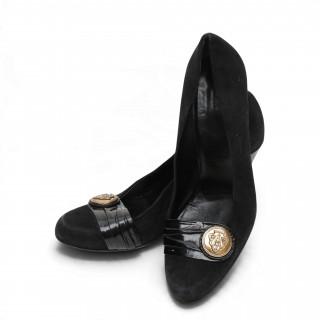 Gucci hysteria black suede and patent leather heels, 2008 – kavel bij Veilinggebouw De Zwaan, Amsterdam