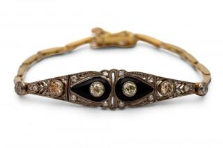 A diamond and onyx Art Deco bracelet – kavel bij Veilinggebouw De Zwaan, Amsterdam