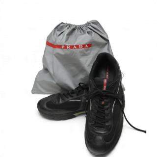 Prada sport black leather with mesh sneakers, circa 00s – kavel bij Veilinggebouw De Zwaan, Amsterdam