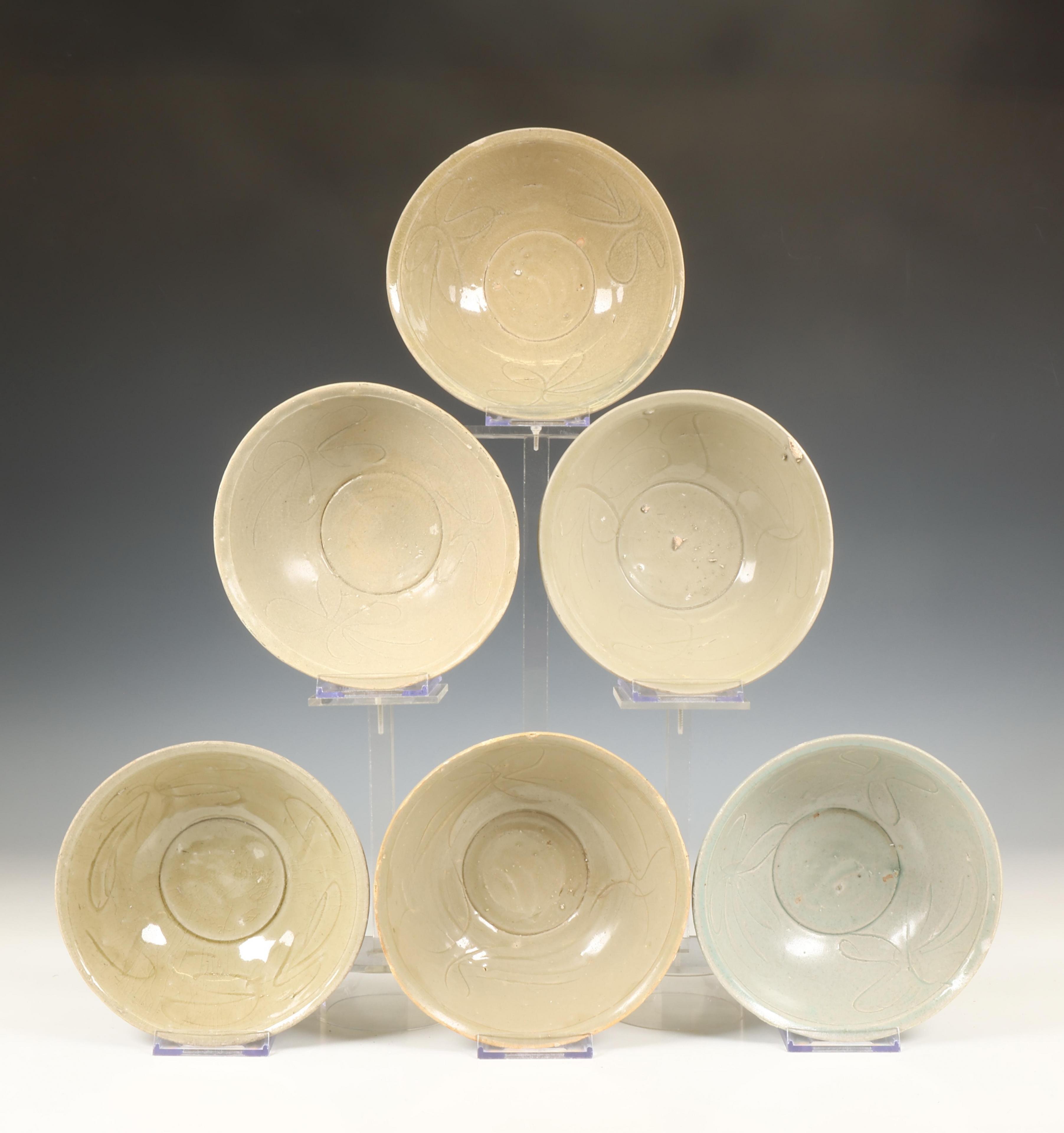 China, collection of twelve celadon-glazed bowls, Northern Song dynasty...