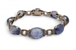 An impressive late Art Deco sapphire and diamond bracelet – kavel bij Veilinggebouw De Zwaan, Amsterdam
