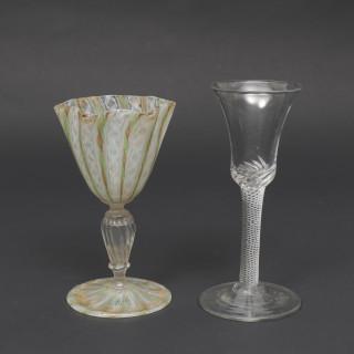 Engeland en Venetië, slingerglas, 18e eeuw en vetro-a-retorti glas, 20e eeuw – kavel bij Veilinggebouw De Zwaan, Amsterdam