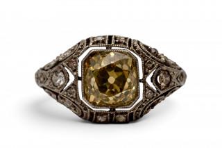 A diamond millegrain Art Deco ring – kavel bij Veilinggebouw De Zwaan, Amsterdam
