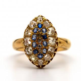 A sapphire and diamond ring – kavel bij Veilinggebouw De Zwaan, Amsterdam