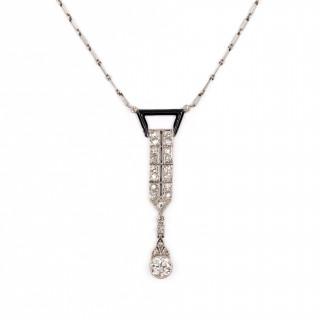 An Art Deco diamond pendant – kavel bij Veilinggebouw De Zwaan, Amsterdam