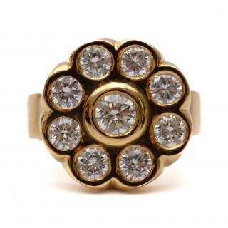 A diamond cluster ring – kavel bij Veilinggebouw De Zwaan, Amsterdam