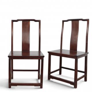 China, pair of hardwood chairs – kavel bij Veilinggebouw De Zwaan, Amsterdam