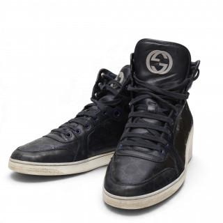 Gucci GG blue logo leather sneakers, circa 2010 – kavel bij Veilinggebouw De Zwaan, Amsterdam