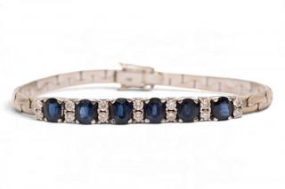 A diamond and sapphire bracelet – kavel bij Veilinggebouw De Zwaan, Amsterdam